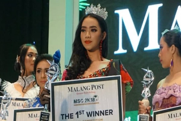 Moza shalbina X1 BB1  juara 1 di ajang Malang Post Model Competition
