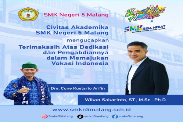 TERIMAKASIH ATAS DEDIKASI DAN PENGABDIANNYA DALAM MEMAJUKAN VOKASI INDONESIA